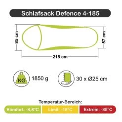 Carinthia Schlafsack Defence 4 -Outdoor Campingausrüstung Geschäft c9245 000 0 1 1